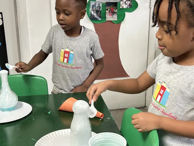 Children conducting a classroom science activity
